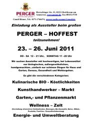 Einladung Aussteller Hoffest 2011 - Perger