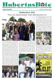 Schützenfest 2010 Thron mit „Blumenstiegi“ leitet ... - BSHV