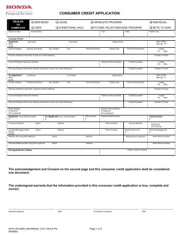 consumer credit application part a account ufa com