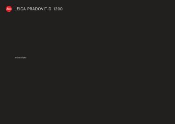 Pradovit D-1200 Instructions - Leica Camera AG