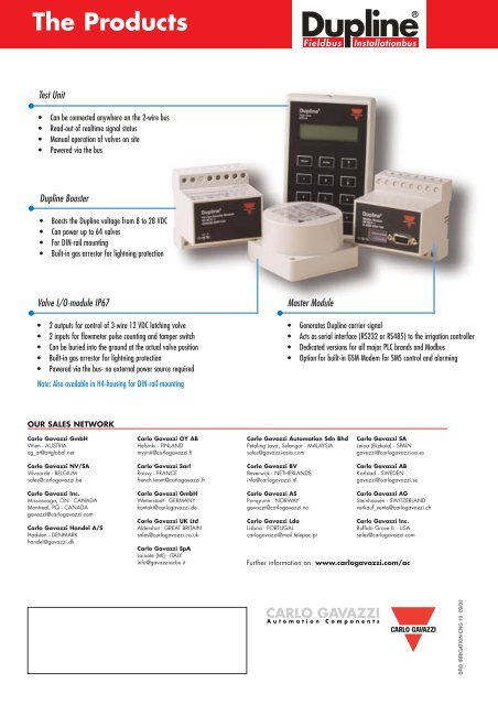 System Overview Brochure - Carlo Gavazzi