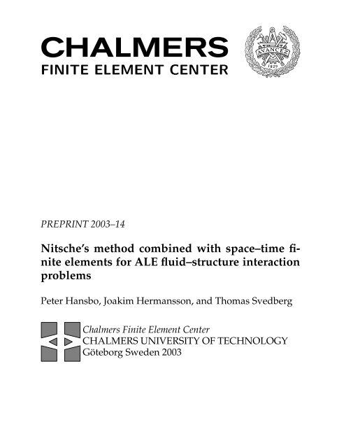 FINITE ELEMENT CENTER - FEniCS Project