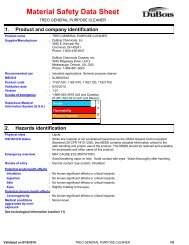 MSDS - DuBois Chemicals Online Store