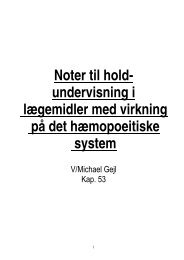 Noter til hold- undervisning i lægemidler med virkning på det ...