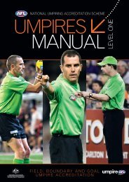Level 1 Umpire Accreditation Manual - AFL Community