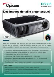 Des images de taille gigantesque! - Optoma