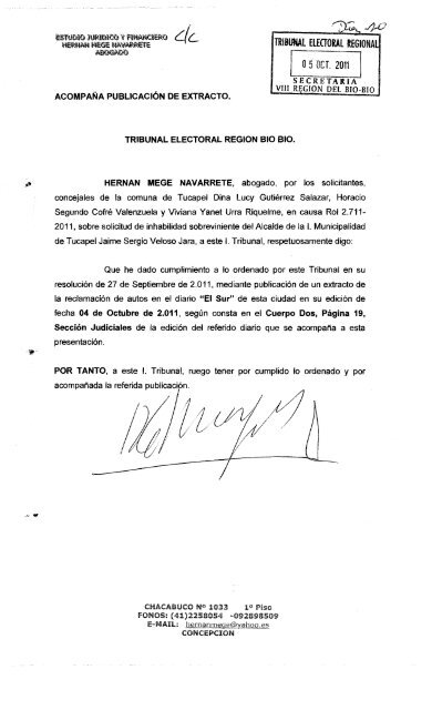 1 - Tribunal Calificador de Elecciones