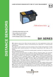 S81 Medium Range Time of Flight Sensor.pdf - Datasensor