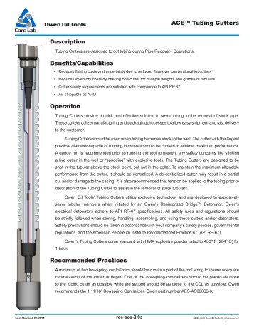 ACE™ Tubing Cutters