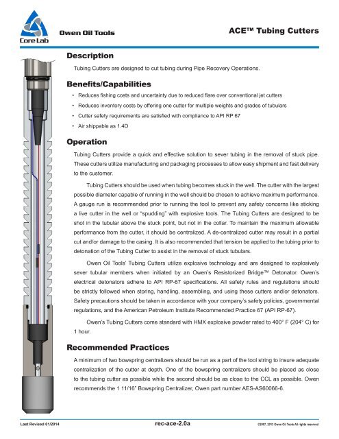 Ace 2024 pipe cutter