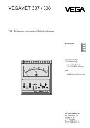 VEGAMET 307 / 308 - VEGA Grieshaber KG