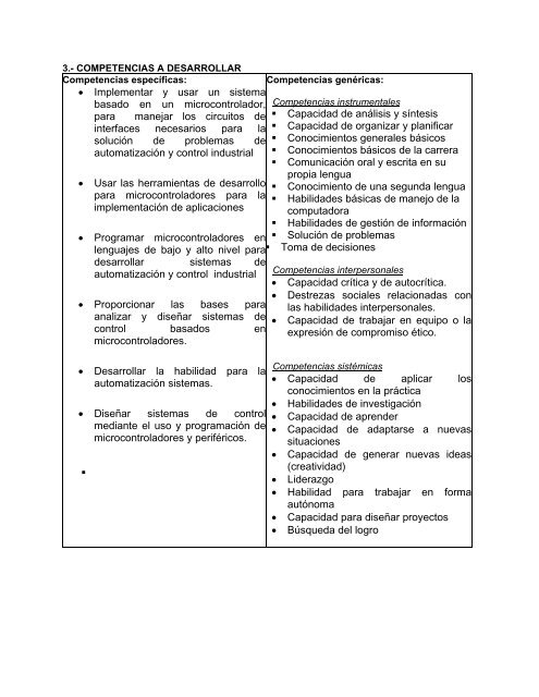 FA IMCT-2010-229 Microcontroladores.pdf - Instituto TecnolÃ³gico de ...