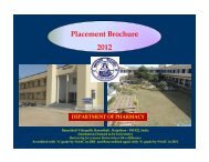 Placement Brochure 2012 - Banasthali University