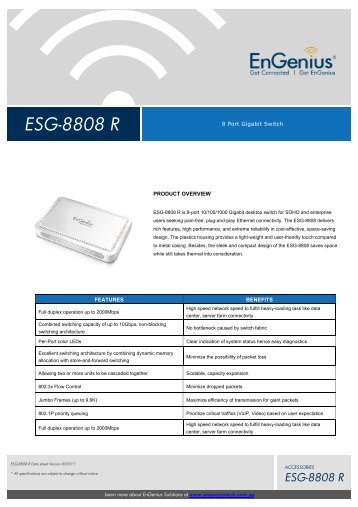 ESG-8808 R 8 Port Gigabit Switch