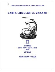 CARTA CIRCULAR DE VAISAKH - The World Teacher Trust