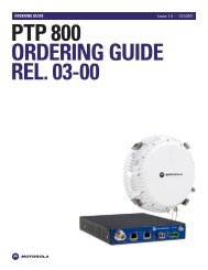 PTP 800 Ordering Guide - Wireless Network Solutions