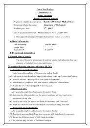 Course Specifications