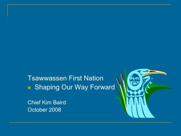 Tsawwassen First Nation Implementation Work Plan Presentation