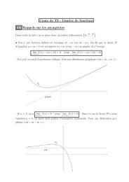 Cours de TS - Limites de fonctions III Rappels sur les asymptotes