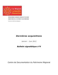 Acquisitions du centre de documentation 2012-1 - Culture et ...