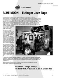 BLUE MOON – Eutinger Jazz Tage - CITY Stadtmagazin