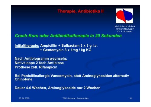 Teil 5: Endokarditis Dr.med. Dipl.med.inf (FH) Torsten ... - Tschwalm.de