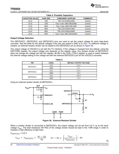 Texas Instruments TPS65020 Power Management IC - Toradex