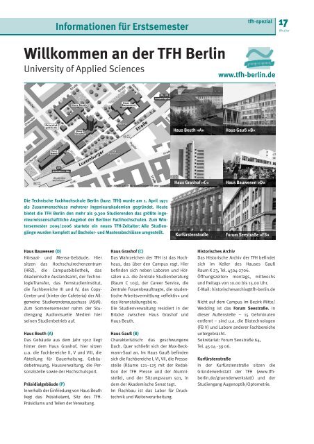 TFH-Presse 2-2007-1.3. - Beuth Hochschule für Technik Berlin