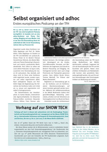 TFH-Presse 2-2007-1.3. - Beuth Hochschule für Technik Berlin