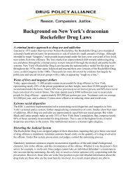 Background on New York's draconian Rockefeller Drug Laws