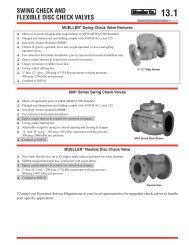 SWING CHECK AND FLEXIBLE DISC CHECK VALVES - Mueller Co.