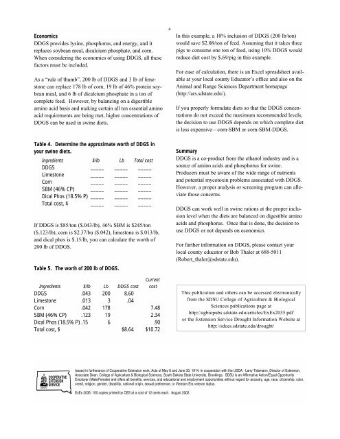 Distillers Grains Feeding Recommendations. - Distillers Grains By ...