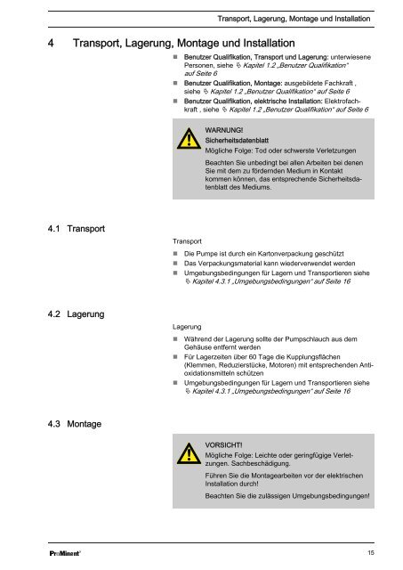 und Betriebsanleitung - DULCOÂ®flex DFAa - Schlauchpumpe