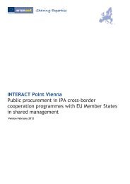 Public procurement in IPA cross-border cooperation ... - Interact