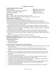 CURRICULUM VITAE CHRISTOPHER MICHAEL REDDY Associate ...