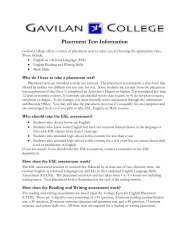 Placement Test Information - Gavilan College