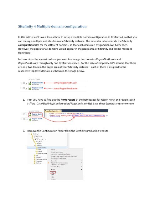 Sitefinity 4 Multiple domain configuration