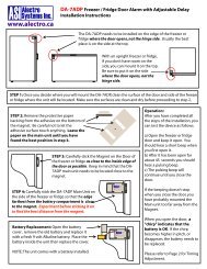 DA-7ADP Door Alarm Installation Instructions - Alectro Systems Inc.