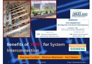 Benefits of HVDC for System Interconnection - Presentation - Siemens