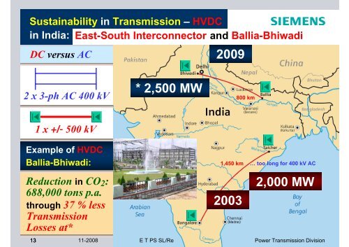 Benefits of HVDC for System Interconnection - Presentation - Siemens