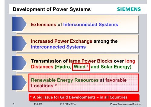 Benefits of HVDC for System Interconnection - Presentation - Siemens