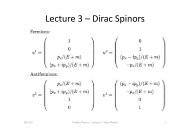 Lecture 3 â Dirac Spinors