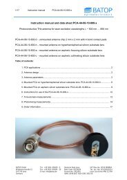 Instruction manual and data sheet PCA-44-06-10 ... - BATOP GmbH