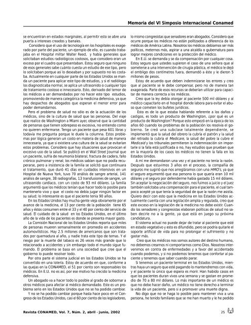 Revista CONAMED, Vol. 7, NÃºm. 2, abril - junio, 2002 - ComisiÃ³n ...