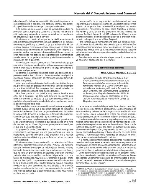 Revista CONAMED, Vol. 7, NÃºm. 2, abril - junio, 2002 - ComisiÃ³n ...