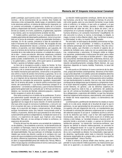 Revista CONAMED, Vol. 7, NÃºm. 2, abril - junio, 2002 - ComisiÃ³n ...