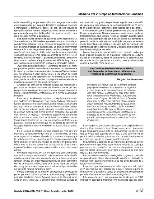 Revista CONAMED, Vol. 7, NÃºm. 2, abril - junio, 2002 - ComisiÃ³n ...