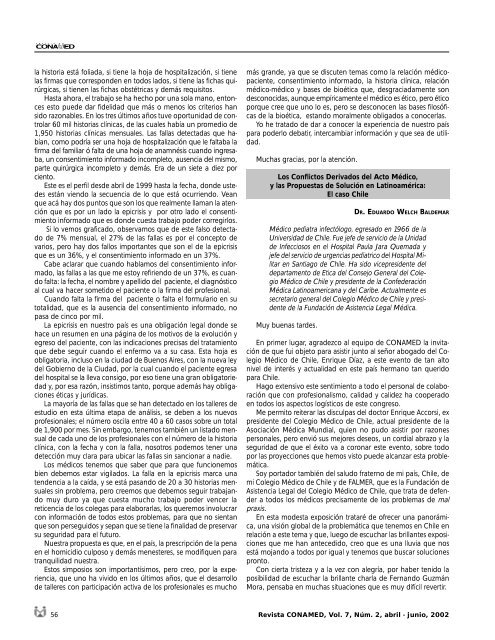 Revista CONAMED, Vol. 7, NÃºm. 2, abril - junio, 2002 - ComisiÃ³n ...