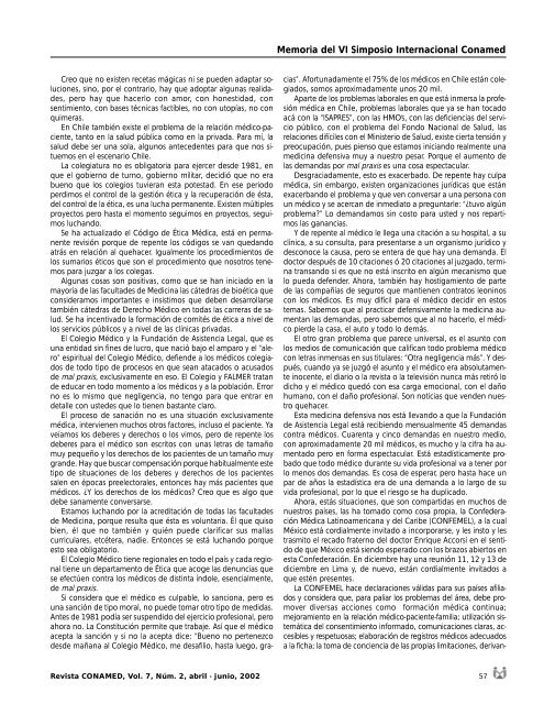 Revista CONAMED, Vol. 7, NÃºm. 2, abril - junio, 2002 - ComisiÃ³n ...