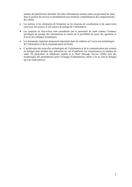 Connaissance pour la santé/Evaluation des besoins en informations ...